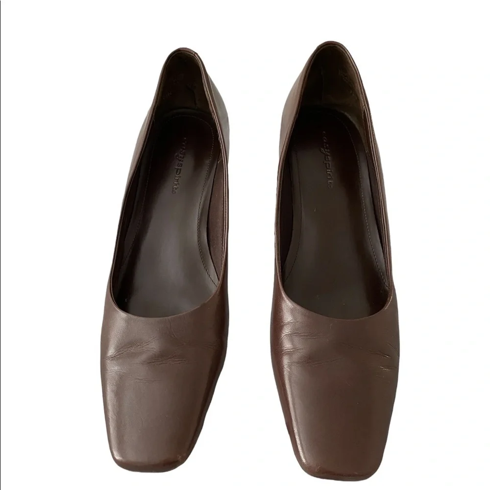 EASY SPIRIT Brown Leather Pump Shoes Women 7-1/2 AA, 7.5 Narrow